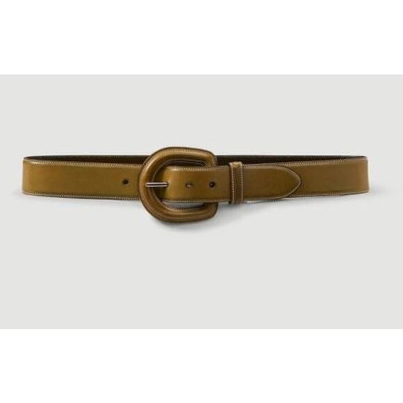 Veronica Beard x Gavazzini NEW Aloe Olive army green leather Belt XXS NWT 180 - Picture 1 of 13